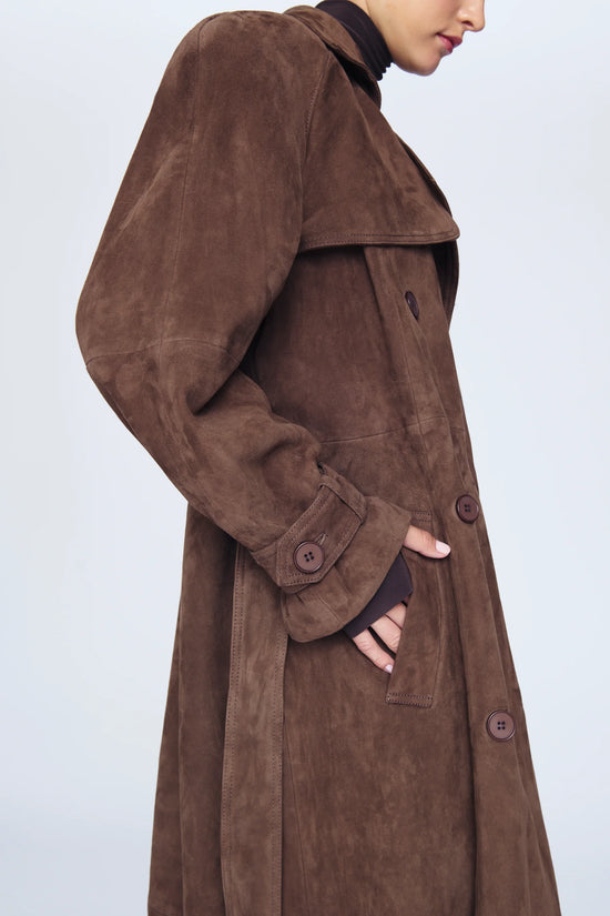 Dalia Suede Trench Coat