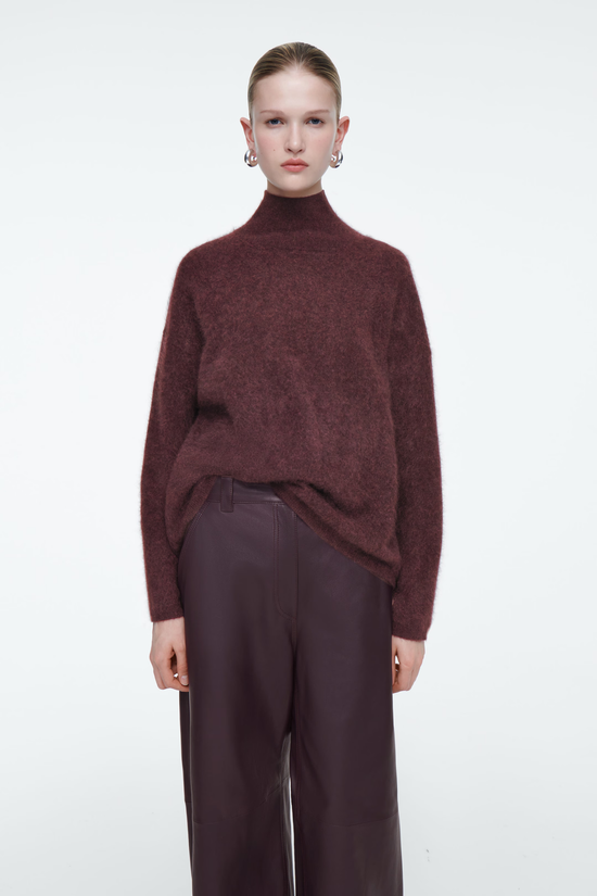 BRUSHED-CASHMERE TURTLENECK JUMPER