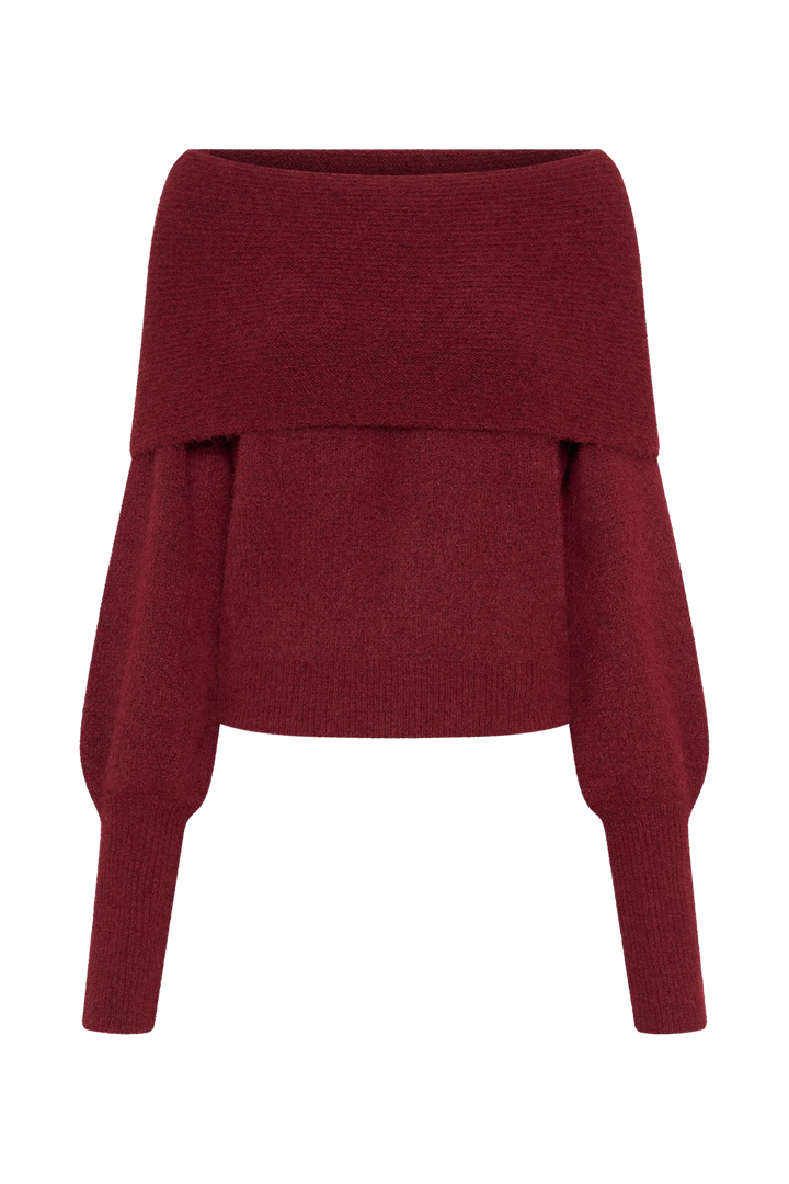 Aria Off Shoulder Knit Long Sleeve Top