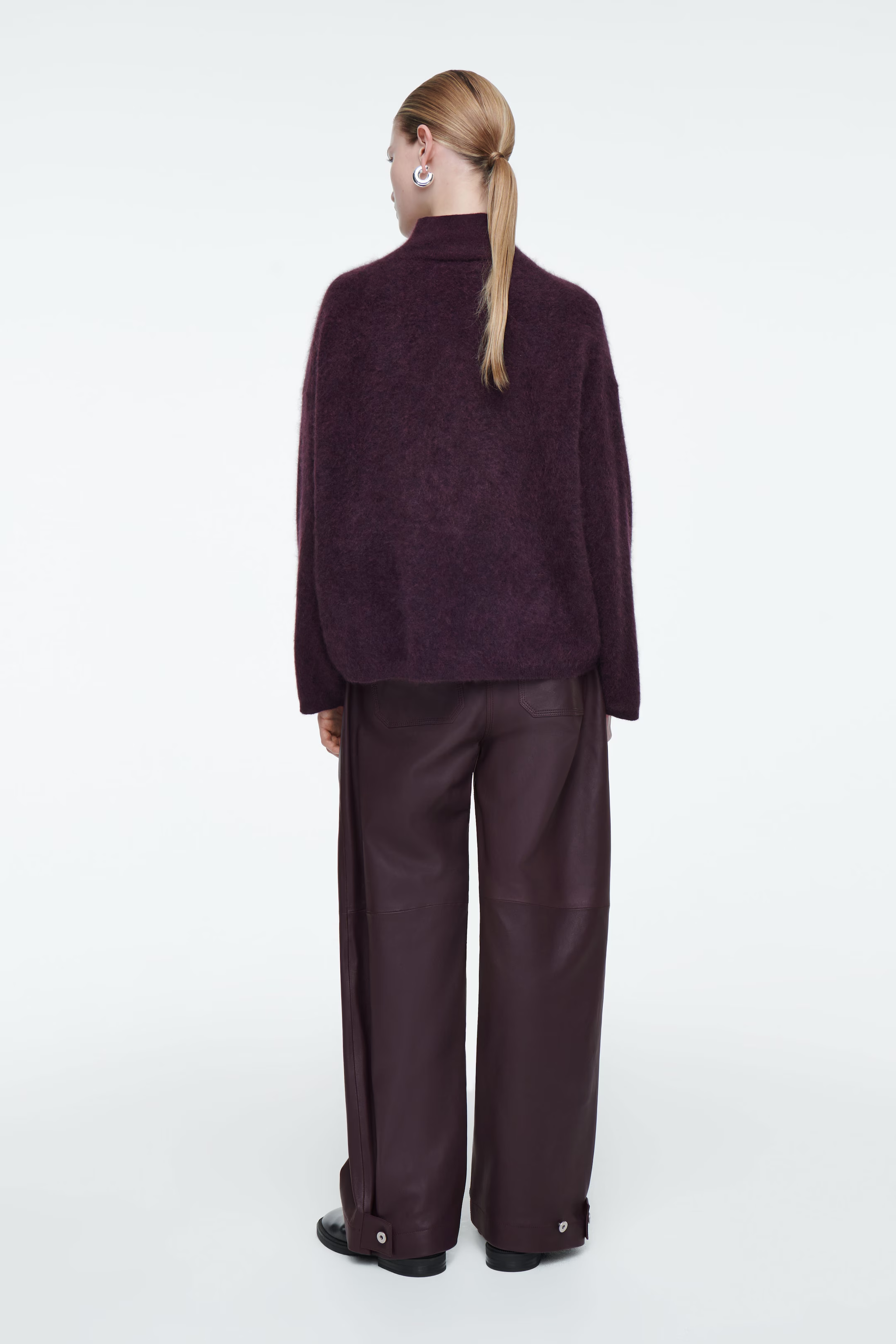 BRUSHED-CASHMERE TURTLENECK JUMPER